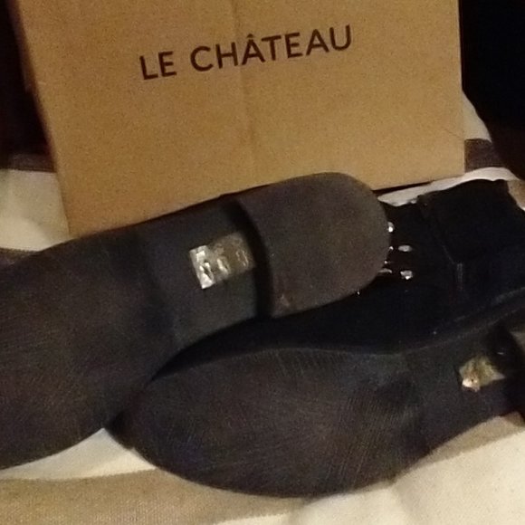 Le Chateau Black Suede Boots size 38 - Picture 5 of 6